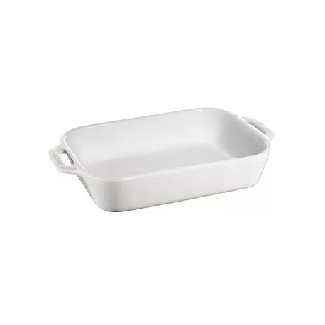 Pirofila in ceramica bianco Cm. 27x20 - Staub