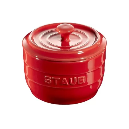 Porta sale in ceramica rosso ciliegia Cm. 10 - Staub