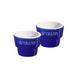 Portauova in ceramica blu set 2 pezzi - Staub
