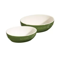 Set ciotole in ceramica verde basilico 2 pezzi - Staub