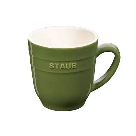 Tazza Ml. 350 in ceramica verde basilico Cm. 8 - Staub
