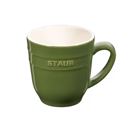 Tazza Ml. 350 in ceramica verde basilico Cm. 8 - Staub