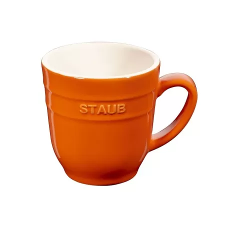 Tazza Ml. 350 in ceramica arancio Cm. 8 - Staub