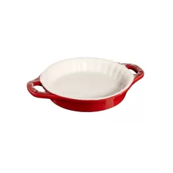Tortiera in ceramica rosso ciliegia Cm. 13 - Staub