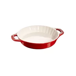 Tortiera in ceramica rosso ciliegia Cm. 24 - Staub