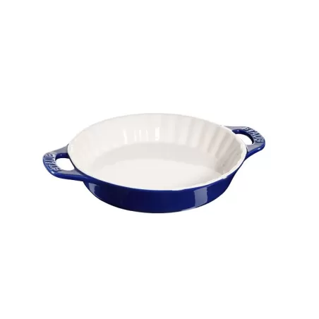 Tortiera in ceramica blu Cm. 28 - Staub