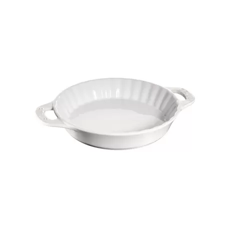 Tortiera in ceramica bianco Cm. 28 - Staub