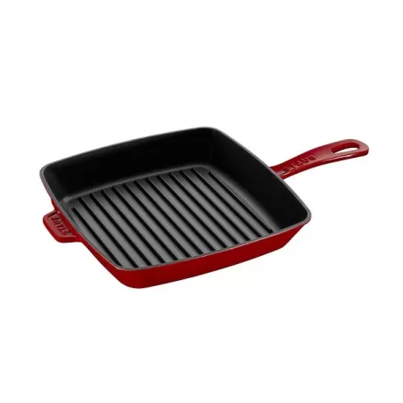 Griglia in ghisa quadrata rosso ciliegia Cm. 26 - Staub