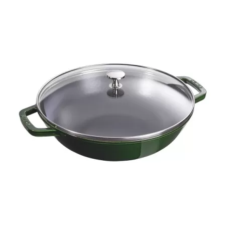 Wok in ghisa verde basilico Cm. 30 - Staub