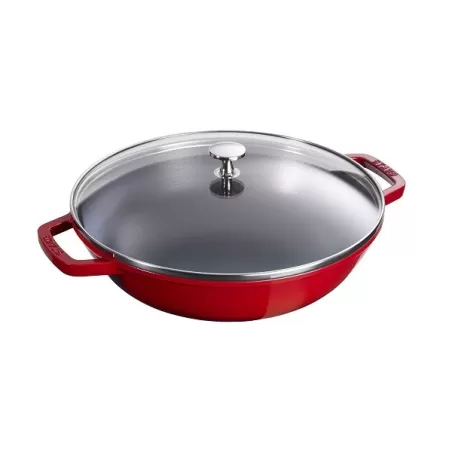 Wok in ghisa rosso ciliegia Cm. 30 - Staub