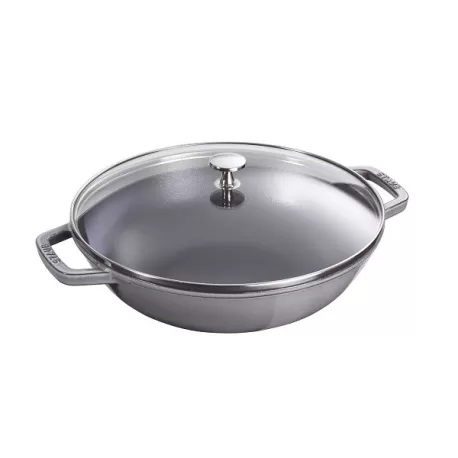 Wok in ghisa grigio grafite Cm. 30 - Staub