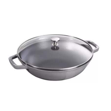 Wok in ghisa grigio grafite Cm. 30 - Staub