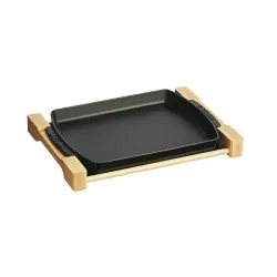 Piastra da servizio in ghisa nero Cm. 33x23 - Staub