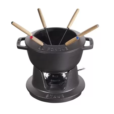 Set fonduta in ghisa nero 10 pezzi - Staub