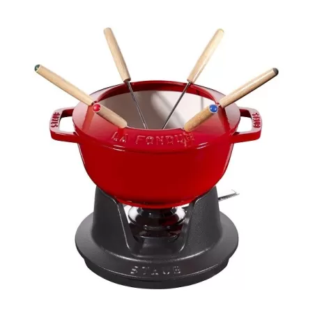 Set fonduta in ghisa rosso ciliegia 10 pezzi - Staub