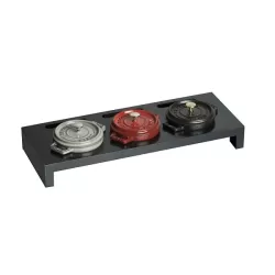 Supporto 3 mini cocotte nero - Staub