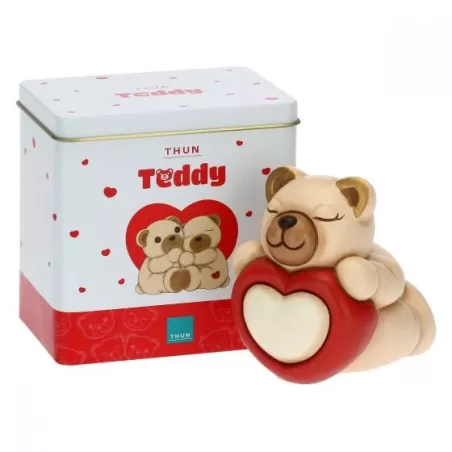 Tina Teddy Love MeLovesYou con cuore e scatola in latta - Thun