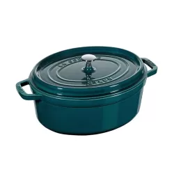 Cocotte in ghisa tonda blu la mer Cm. 33 - Staub