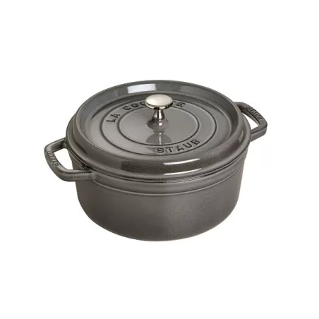 Cocotte in ghisa tonda grigio grafite Cm. 26 - Staub
