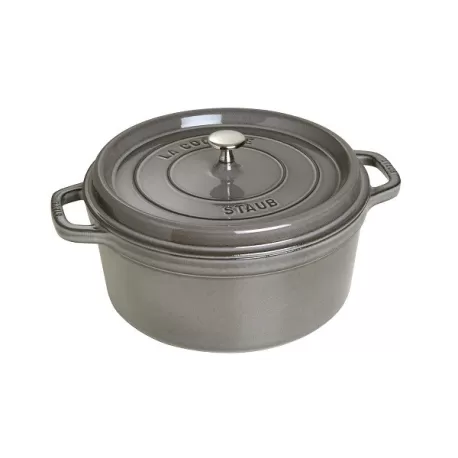 Cocotte in ghisa tonda grigio grafite Cm. 28 - Staub