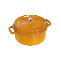 Cocotte in ghisa tonda mostarda Cm. 20 - Staub