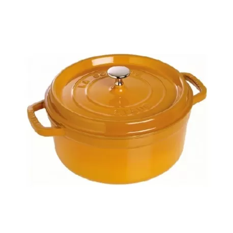 Cocotte in ghisa tonda mostarda Cm. 24 - Staub