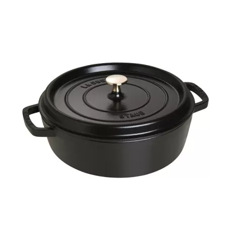 Cocotte bassa in ghisa tonda nero Cm. 28 - Staub