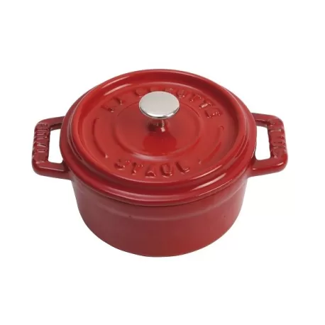 Mini Cocotte in ghisa tonda rosso ciliegia Cm. 10 - Staub