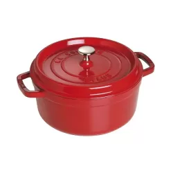 Cocotte in ghisa tonda rosso ciliegia Cm. 24 - Staub