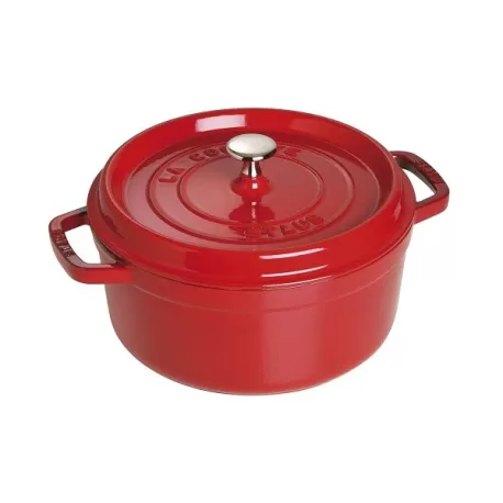Cocotte in ghisa tonda rosso ciliegia Cm. 24 - Staub