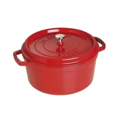 Cocotte in ghisa tonda rosso ciliegia Cm. 28 - Staub