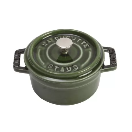 Mini cocotte in ghisa tonda verde basilico Cm. 10 - Staub