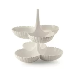 Set 2 antipastiere 'tiffany' bianco latte - Guzzini