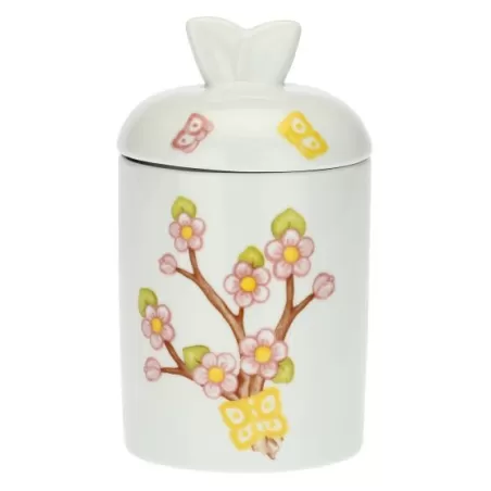 Barattolo in porcellana Spring Life con farfalla gialla - Thun