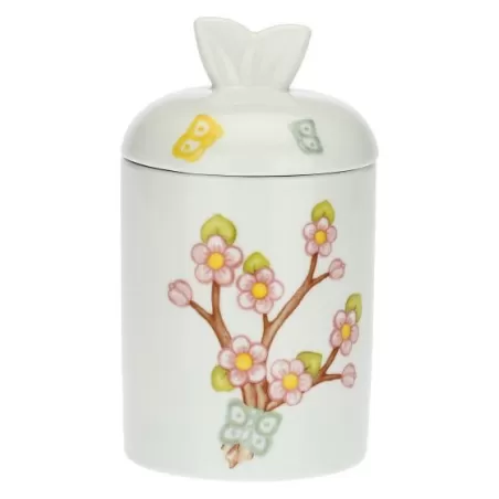 Barattolo in porcellana Spring Life con farfalla azzurra - Thun
