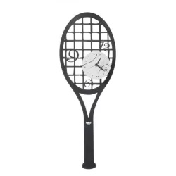 Orologio Match Point, Nero e Bianco Marmo - Arti e Mestieri