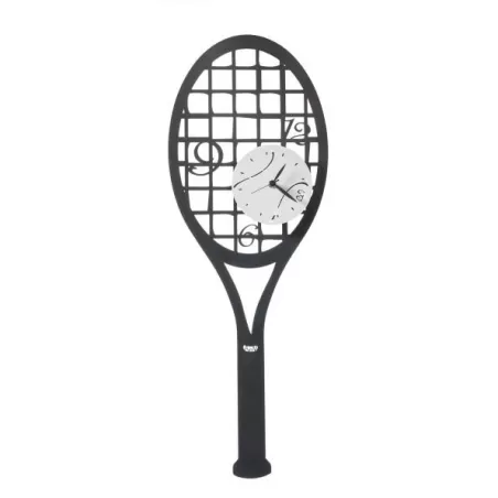 Orologio Match Point, Nero e Bianco Marmo - Arti e Mestieri