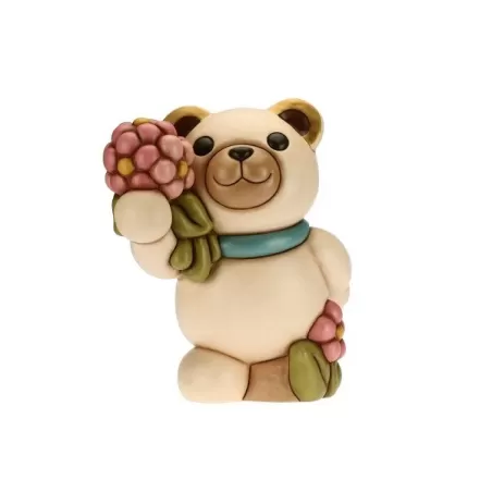 Teddy primavera con mazzo di fiori - Thun