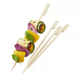 Spiedi in legno natura, Cm. 23 - Gefu