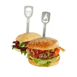 Spiedini per hamburger, 2 pezzi teschio + peperoncino spiedini per hamburger torro, 2 pezzi - Gefu