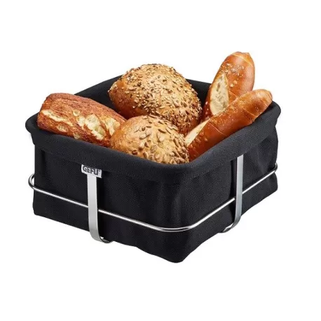 Cestino per il pane brunch forma quadrata, nero - Gefu