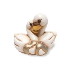 Coppia di cigni con cuori - Thun