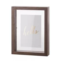 Portafoto Rettangolare Piccola Legno Scuro - L'oca Nera