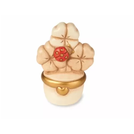 Vasetto quadrifoglio con coccinella - Thun