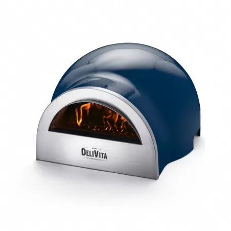 Forno a legna per pizza, blu vintage - Delivita