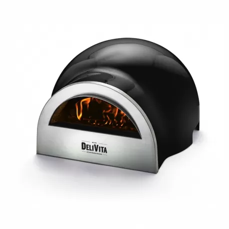 Forno a legna per pizza, nero profondo - Delivita