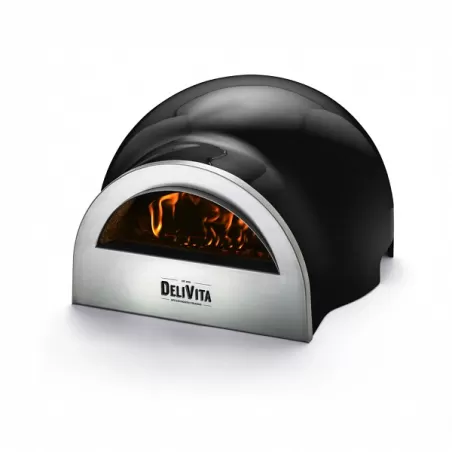 Forno a legna per pizza, nero profondo - Delivita