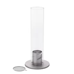 Lampada e torcia da tavolo a bioetanolo SPIN 120, silver - Hofats 2