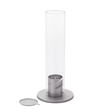 Lampada e torcia da tavolo a bioetanolo SPIN 120, silver - Hofats