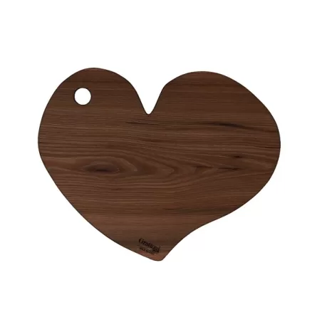 Tagliere a cuore grande in legno di noce italiano - Grattoni